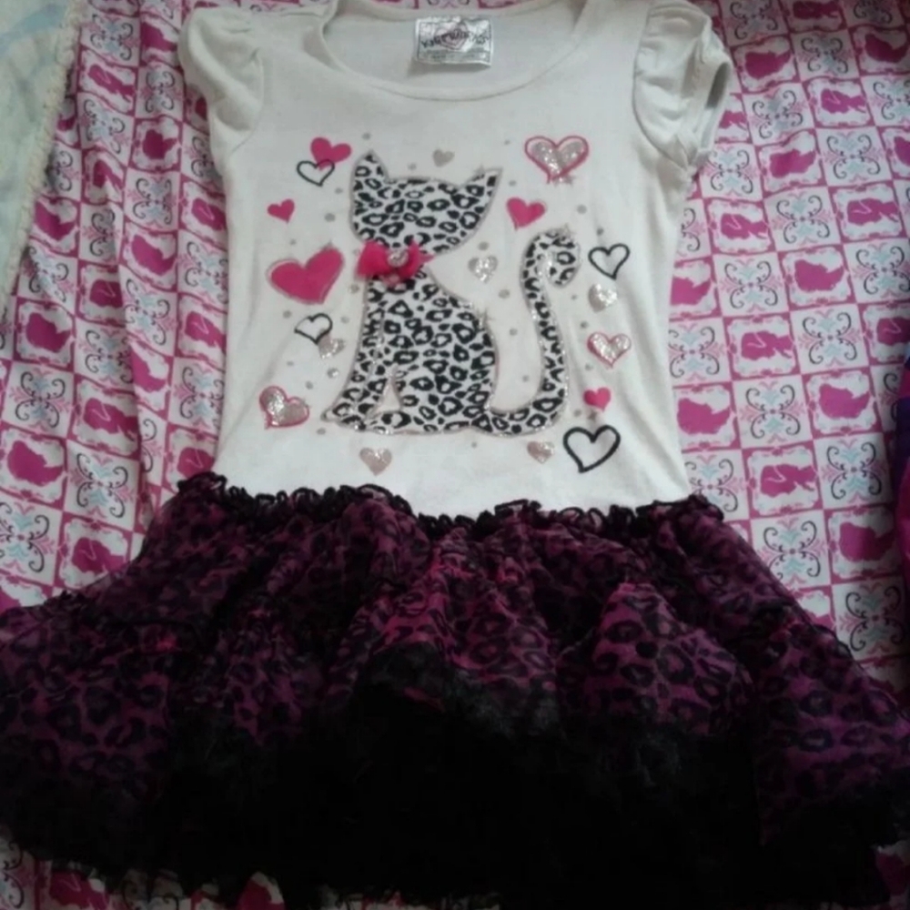 Purple Leopard Tulle Dress